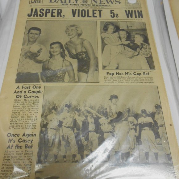 2 New York's Picture Newspaper Sports Articles & More 1956 protective sleeves 🔥 - Picture 7 of 9